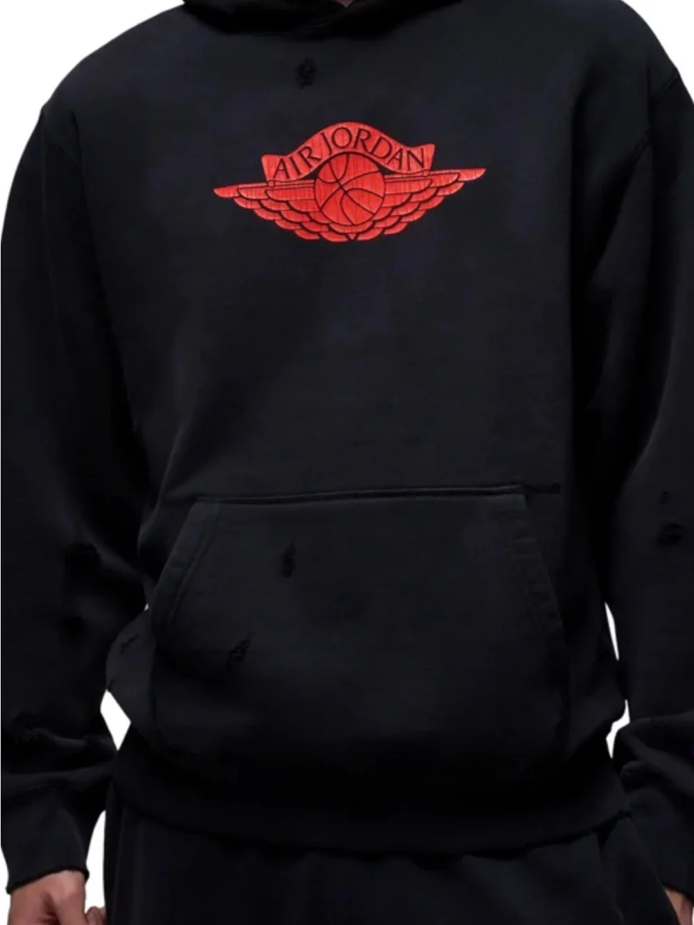 Jordan Rare Air distressed fleece hoodie